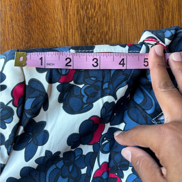 Floral Women's Blazer - Blue and dark pink‎ - Picture 13 of 14